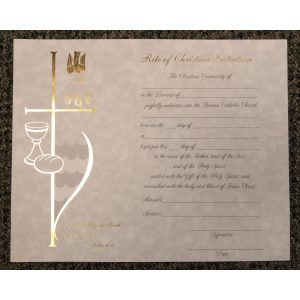 RCIA Certificate Parchment