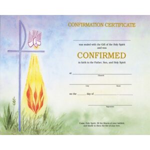 Confirmation Certificate Watercolour