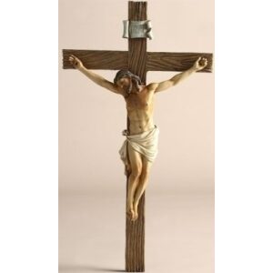 Crucifix – Hand Painted 13.75″