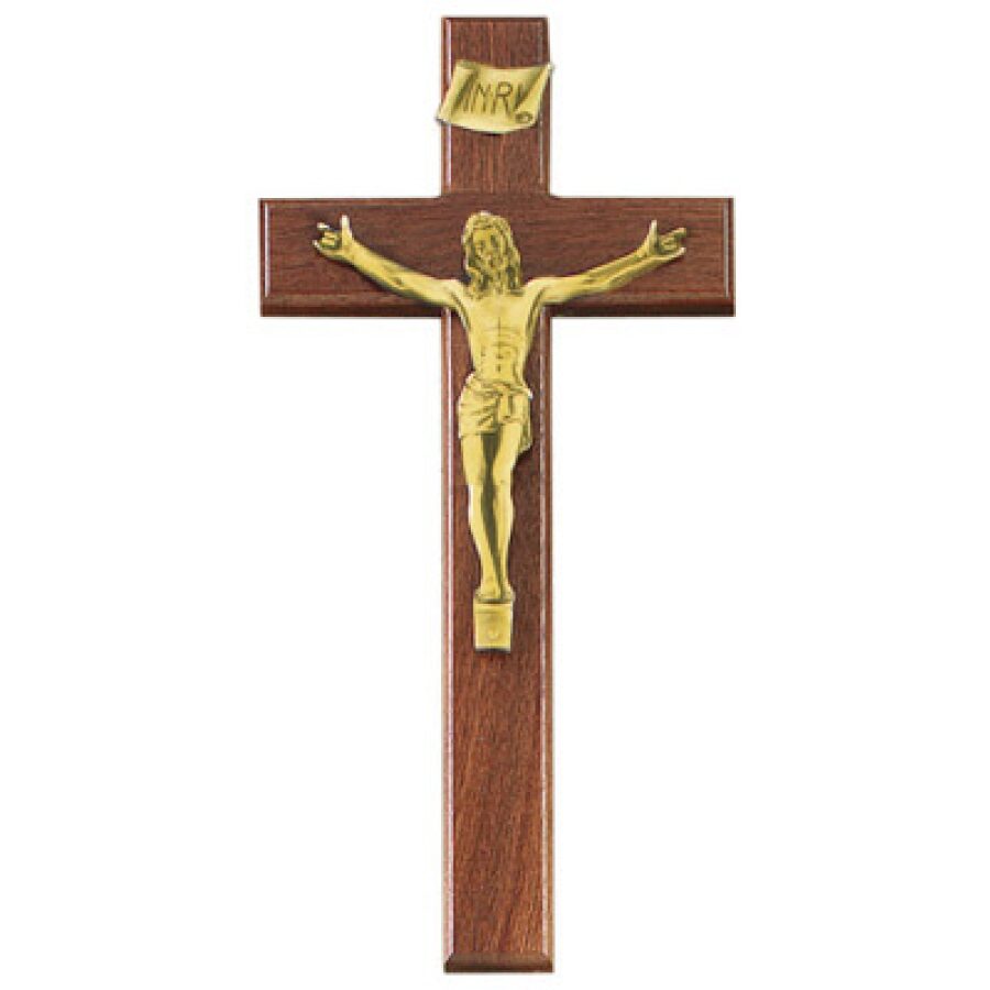 Corpus Crucifix - Walnut/Pewter 12