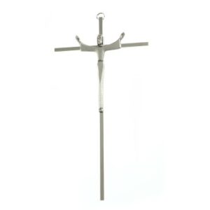 Risen Christ Crucifix Pendant – Silver 10″