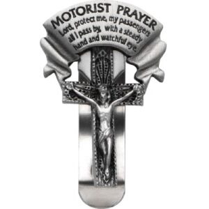 Motorist Prayer Crucifix Visor Clip