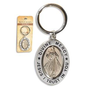 Divine Mercy Revolving Auto Key Chain