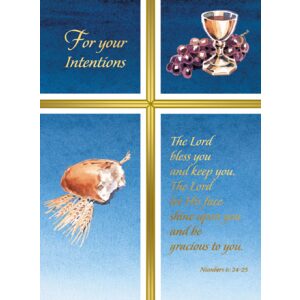 Intention Chalice Wheat Bread Mass Card