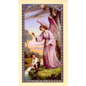 Guardian Angel Boy Prayer Card