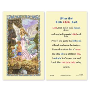 Bless This Little Child Prayer Card