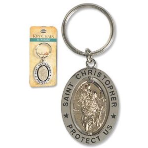 Saint Christopher Revolving Key Chain