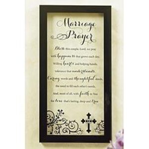 Marriage Prayer Glass Print