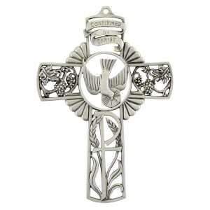 Pewter Confirmation Cross 5″
