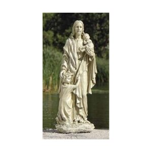Jesus With Children Outdoor Statue 24″