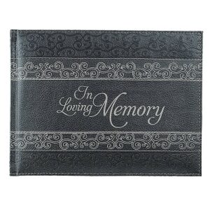 GUEST BOOK IN LOVING MEMORY CHARCOAL