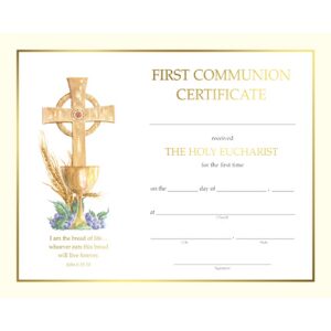 First Communion Certificate Cream