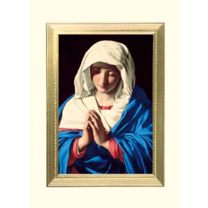 Intention Virgin in Prayer Mass Card