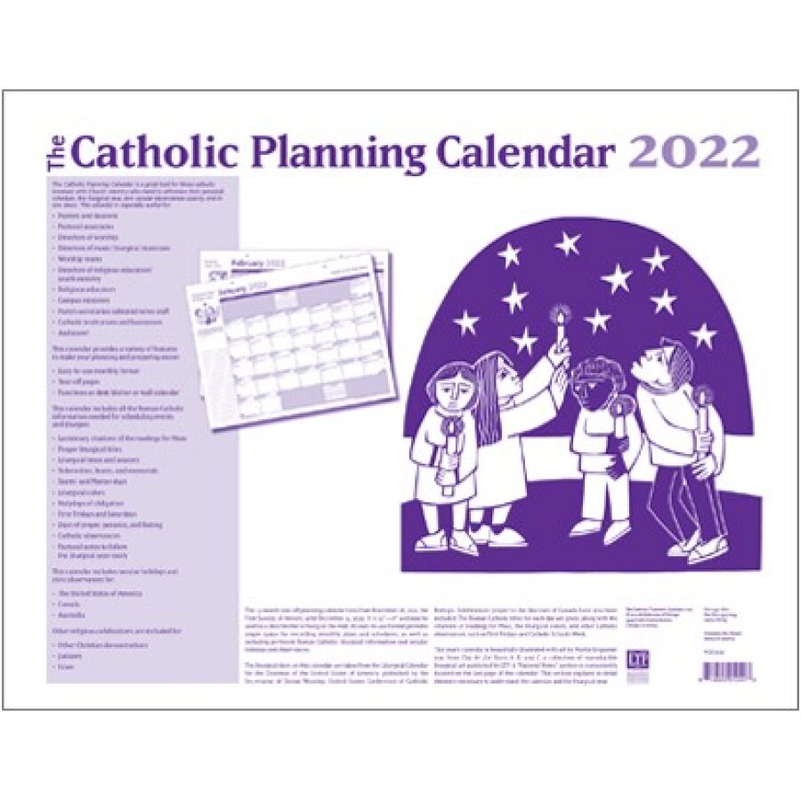 2022 Catholic Planning Calendar Universal Church Supplies