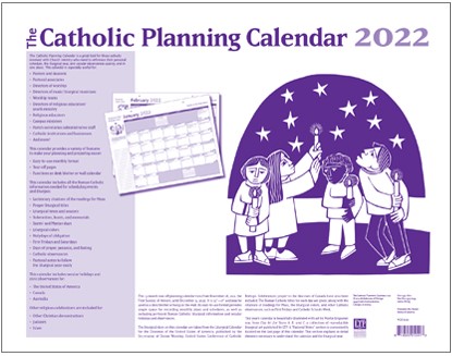 2022 Catholic Planning Calendar - Universal Church Supplies