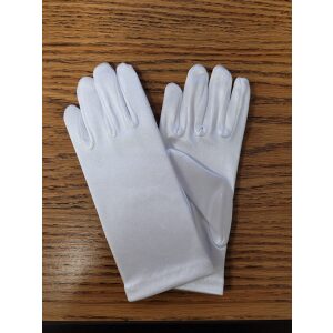 White First Communion Gloves Satin