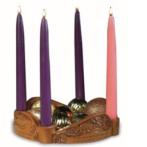 GLORY TO GOD ADVENT WREATH W/ CANDLES