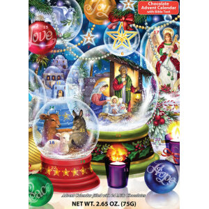 Advent Calendar – Nativity Snow Globes Chocolate