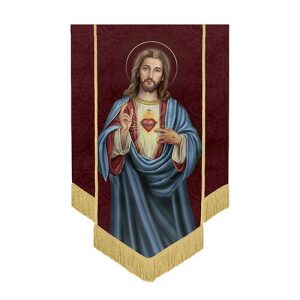 Sacred Heart Banner of Jesus 42″ X 5′