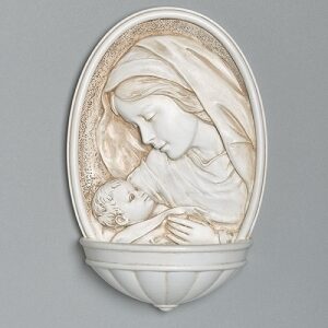 Holy Water Font MADONNA & CHILD WHITE – RENAISSANCE COLLECTION