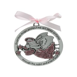Crib Medal Guardian Angel Pink