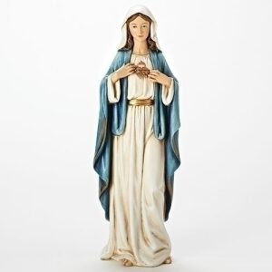 17.25″H IMMACULATE HEART MARY FIGURE; RENAISSANCE COLLECTION