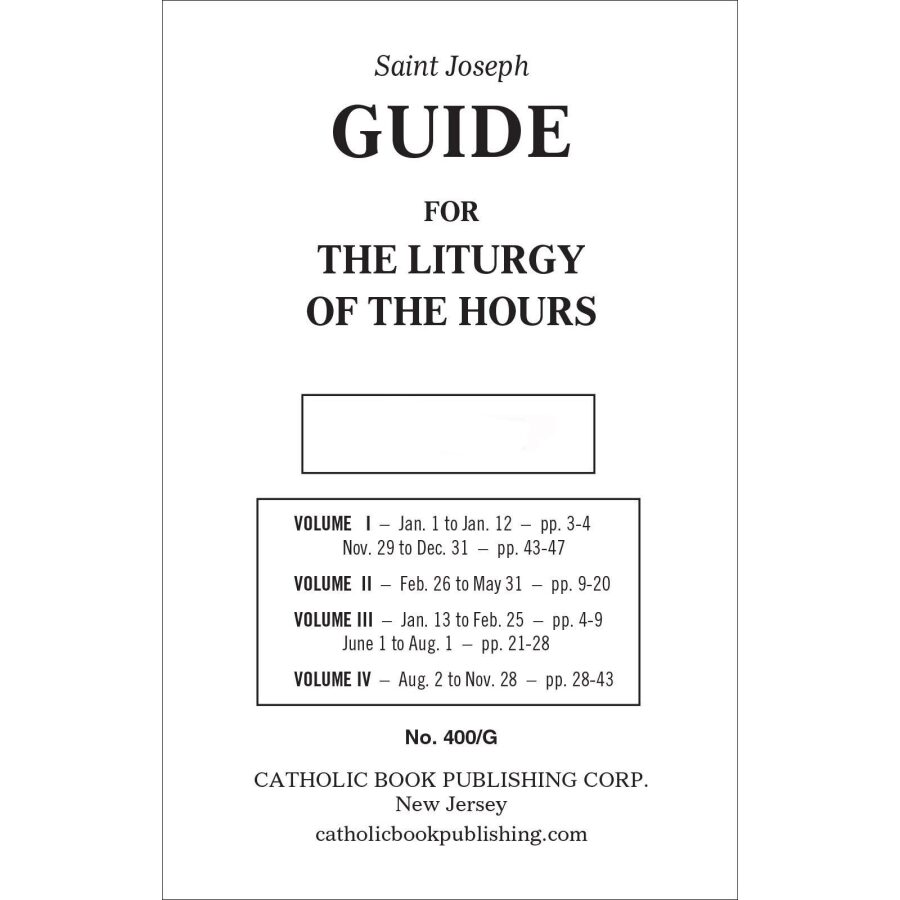 Guide for Liturgy of the hours Large Print 2024 Universal Church Supplies