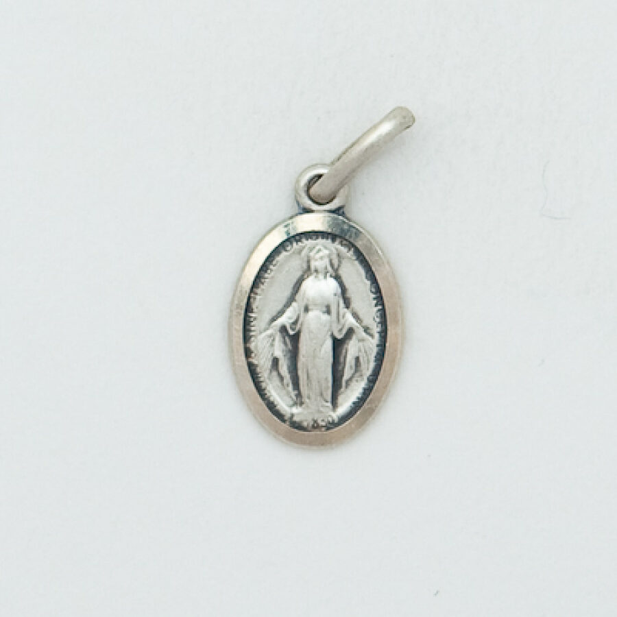 Sterling Silver Small Oval Miraculous Medal