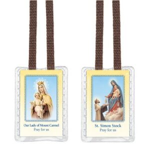 Scapular Laminated with Brown String