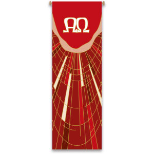 Red Alpha Omega Banner
