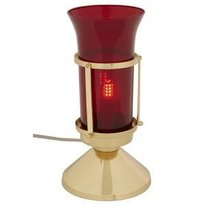 Sanctuary Lamp with Ruby Globe – Electric