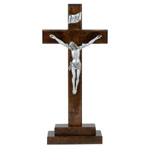 Crucifix 13″ Walnut Standing
