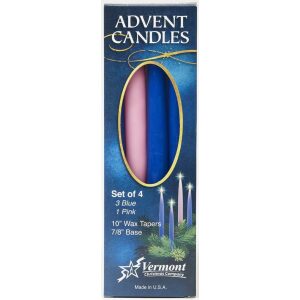 Advent Candle Blue & Pink Set of 4