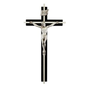 Black Crucifix 10″ with Inlay
