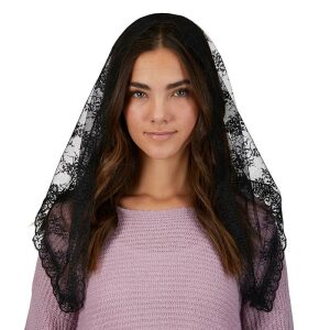Black Lace Chapel Veil
