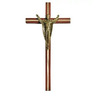 Risen Crucifix 10″ with Inlay