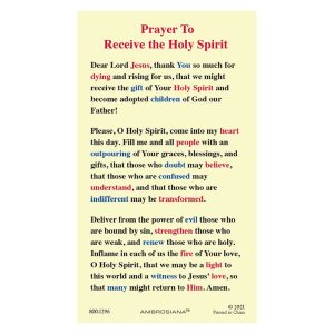 Prayer to Receive the Holy Spirit