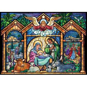 Puzzle – Stained Glass Nativity Advent Calendar 1000 Piece