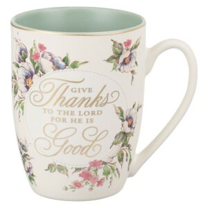 Give Thanks to the Lord White Ceramic Coffee Mug