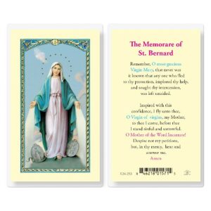 Memorare St Bernard Prayer Card