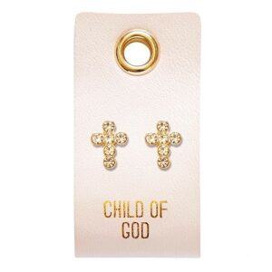 Earrings Child of God Cross Crystal