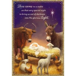 Christmas – Animals At Manager With Jesus