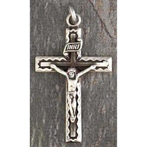 Necklace Oxidized Rib Cross