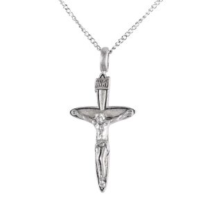 Necklace Pewter Crucifix