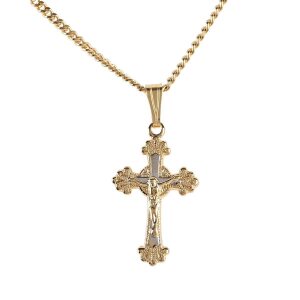 Necklace Crucifix Fancy Petal Cross